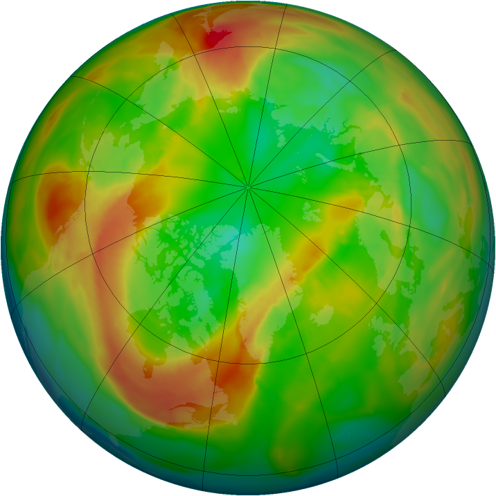 Arctic ozone map for 02 March 2011